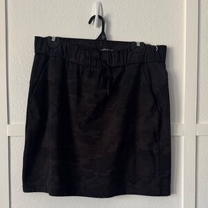 Hilary Radley Black Camouflage Golf Skirt